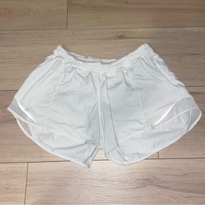 White Lululemon shorts
